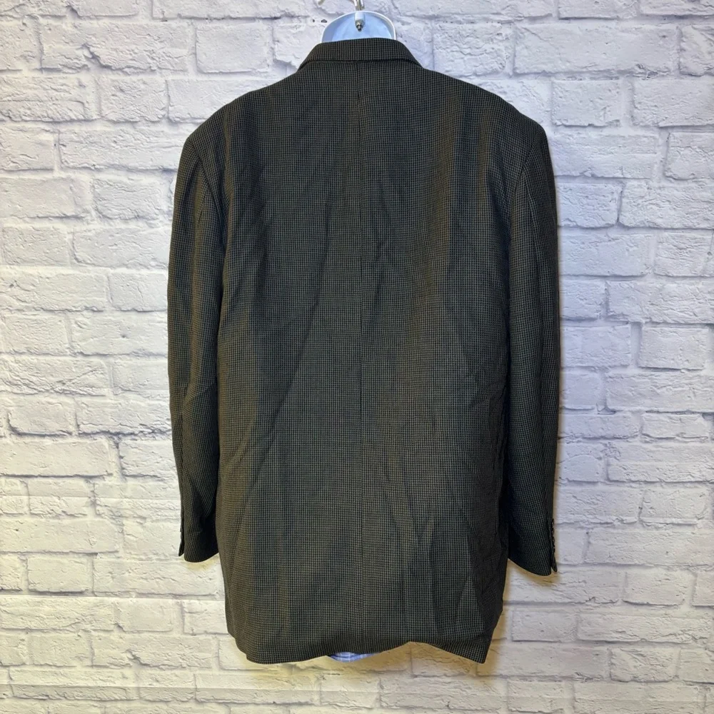 Oscar De La Renta Men's Blazer Jacket Size 46 Long Light Green Two Button Wool